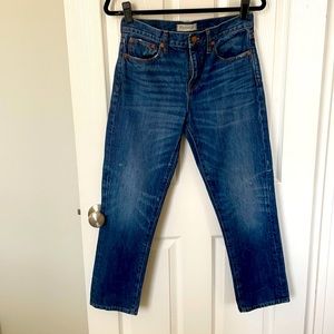 Madewell midrise, straight leg jeans